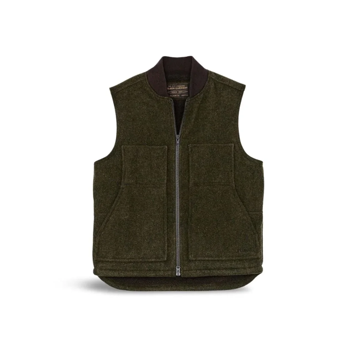 Gilet uomo Lined Mackinaw Wool Verde