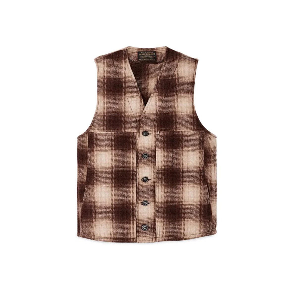 Gilet uomo Mackinaw Wool Brown Tan