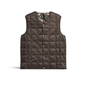 Gilet uomo con scollo V Brown